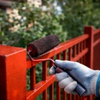 Покраска железного забора в Астане миниатюра 2