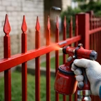 Покраска железного забора в Астане миниатюра 4