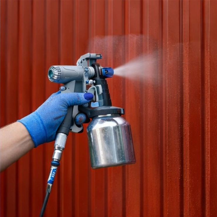 Безвоздушная покраска профнастила — ровное и долговечное покрытие в Астане фото 2