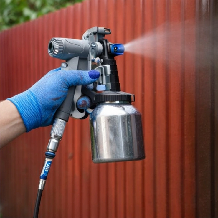 Безвоздушная покраска профнастила — ровное и долговечное покрытие в Астане фото 3