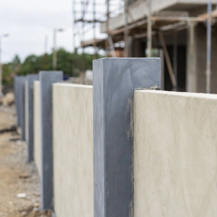 Покраска бетонного забора в Казахстане фото 2