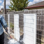 Покраска забора из 3D панелей в Казахстане миниатюра 2