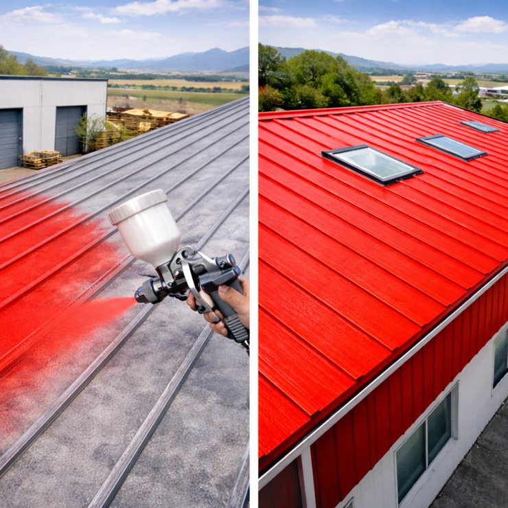 Покраска оцинкованной крыши