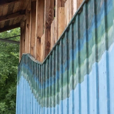 Покраска фасада по дереву в Казахстане